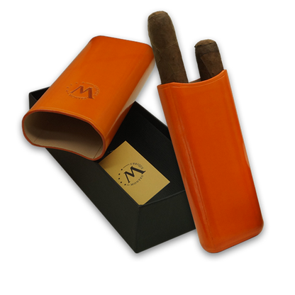 Montes Gerçek Deri El Yapımı 65 Ring Amsterdam İkili Puro Kılıfı