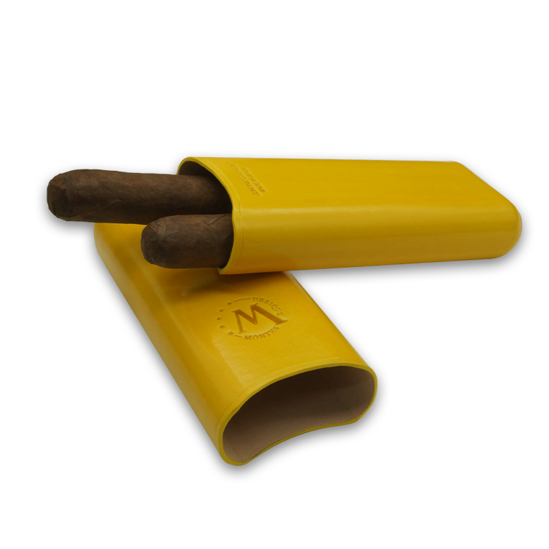 Montes Gerçek Deri El Yapımı 65 Ring Bali İkili Puro Kılıfı