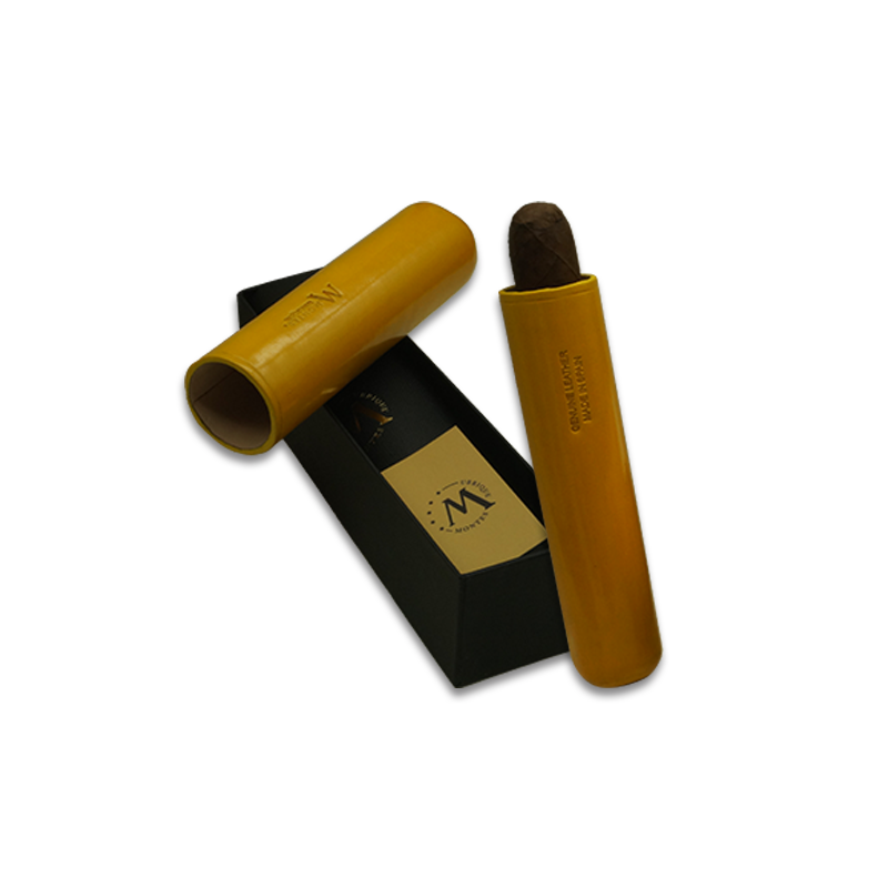 Montes Gerçek Deri El Yapımı 65 Ring Bali Tekli Puro Kılıfı