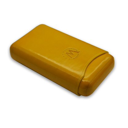 Montes Gerçek Deri El Yapımı 65 Ring Bali Üçlü Puro Kılıfı