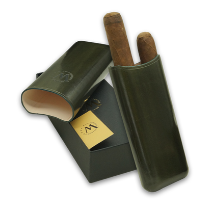 Montes Gerçek Deri El Yapımı 65 Ring Jaen İkili Puro Kılıfı