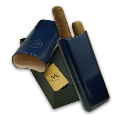 Montes Gerçek Deri El Yapımı 65 Ring Milan İkili Puro Kılıfı