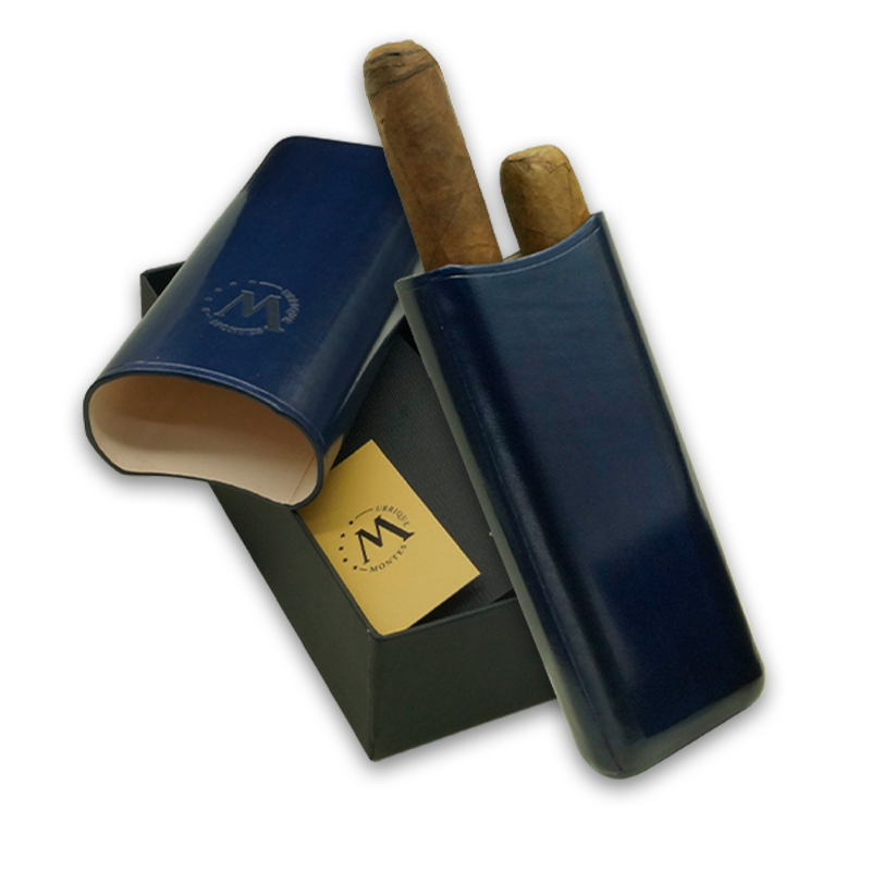 Montes Gerçek Deri El Yapımı 65 Ring Milan İkili Puro Kılıfı