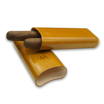 Montes Gerçek Deri El Yapımı 65 Ring Munich İkili Puro Kılıfı