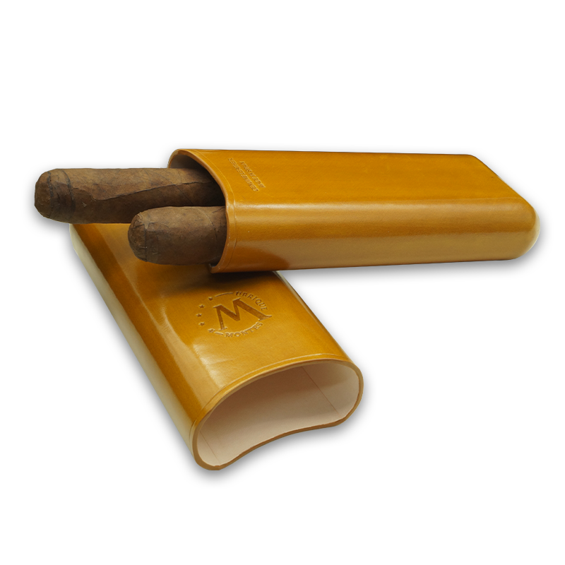 Montes Gerçek Deri El Yapımı 65 Ring Munich İkili Puro Kılıfı