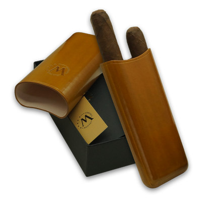 Montes Gerçek Deri El Yapımı 65 Ring Munich İkili Puro Kılıfı