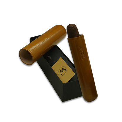 Montes Gerçek Deri El Yapımı 65 Ring Munich Tekli Puro Kılıfı