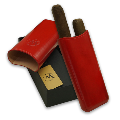 Montes Gerçek Deri El Yapımı 65 Ring Paris İkili Puro Kılıfı