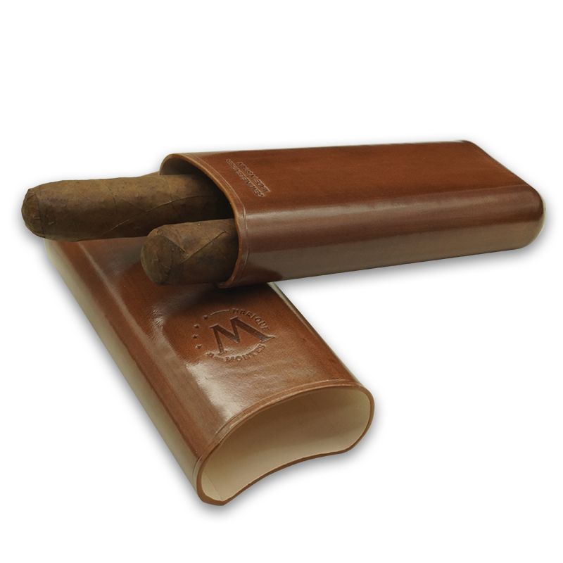 Montes Gerçek Deri El Yapımı 65 Ring Roma İkili Puro Kılıfı