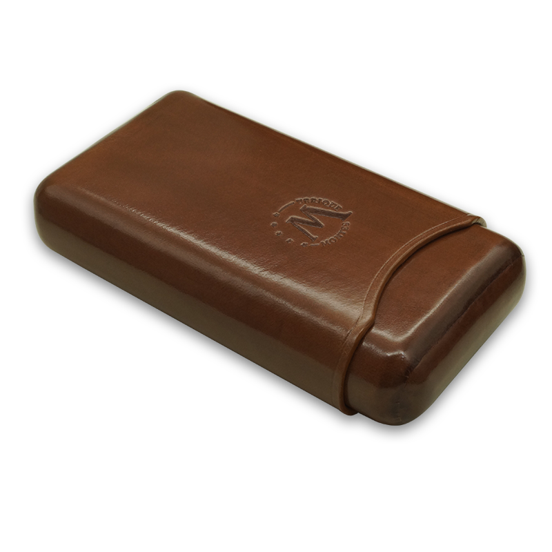 Montes Gerçek Deri El Yapımı 65 Ring Roma Üçlü Puro Kılıfı