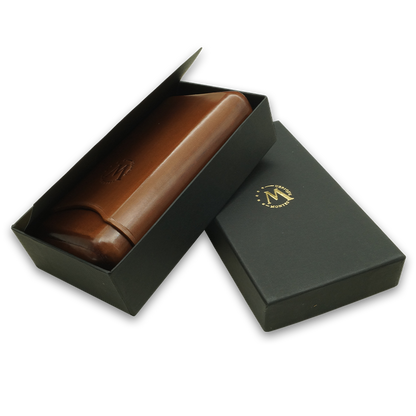 Montes Gerçek Deri El Yapımı 65 Ring Roma Üçlü Puro Kılıfı