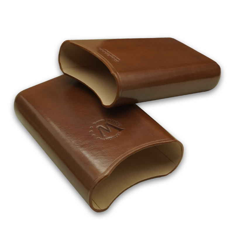 Montes Gerçek Deri El Yapımı 65 Ring Roma Üçlü Puro Kılıfı