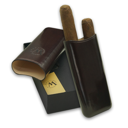 Montes Gerçek Deri El Yapımı 65 Ring Viena İkili Puro Kılıfı