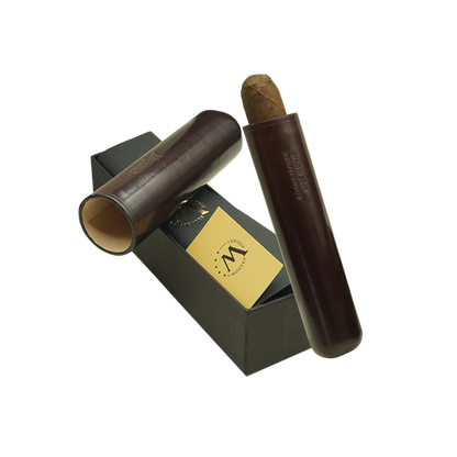 Montes Gerçek Deri El Yapımı 65 Ring Viena Tekli Puro Kılıfı