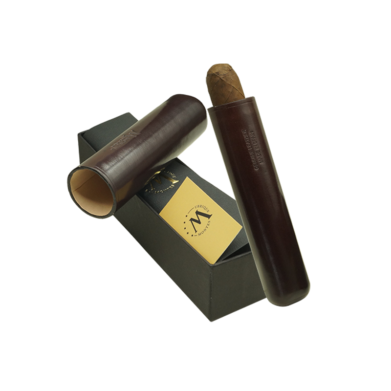 Montes Gerçek Deri El Yapımı 65 Ring Viena Tekli Puro Kılıfı