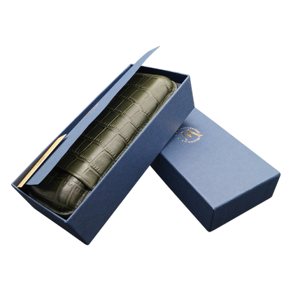 Montes Gerçek Deri El Yapımı 60 Ring Krokodil Bosque İkili Puro Kılıfı