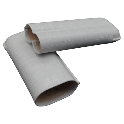 Montes Gerçek Deri El Yapımı 60 Ring Krokodil Nieve İkili Puro Kılıfı