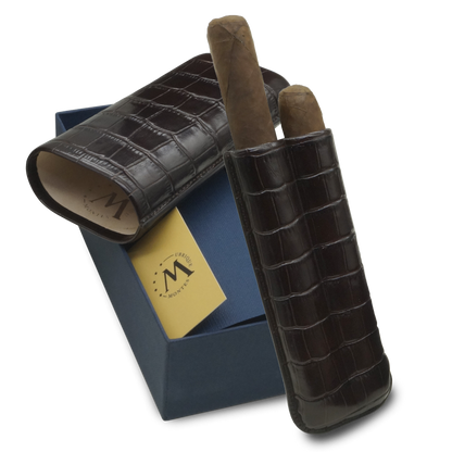 Montes 60 Ring Krokodil Tabaco İkili Puro Kılıfı