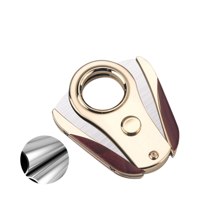 QC-3 Altın Ahşap Puro Kesici