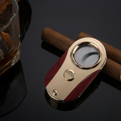 QC-3 Altın Ahşap Puro Kesici