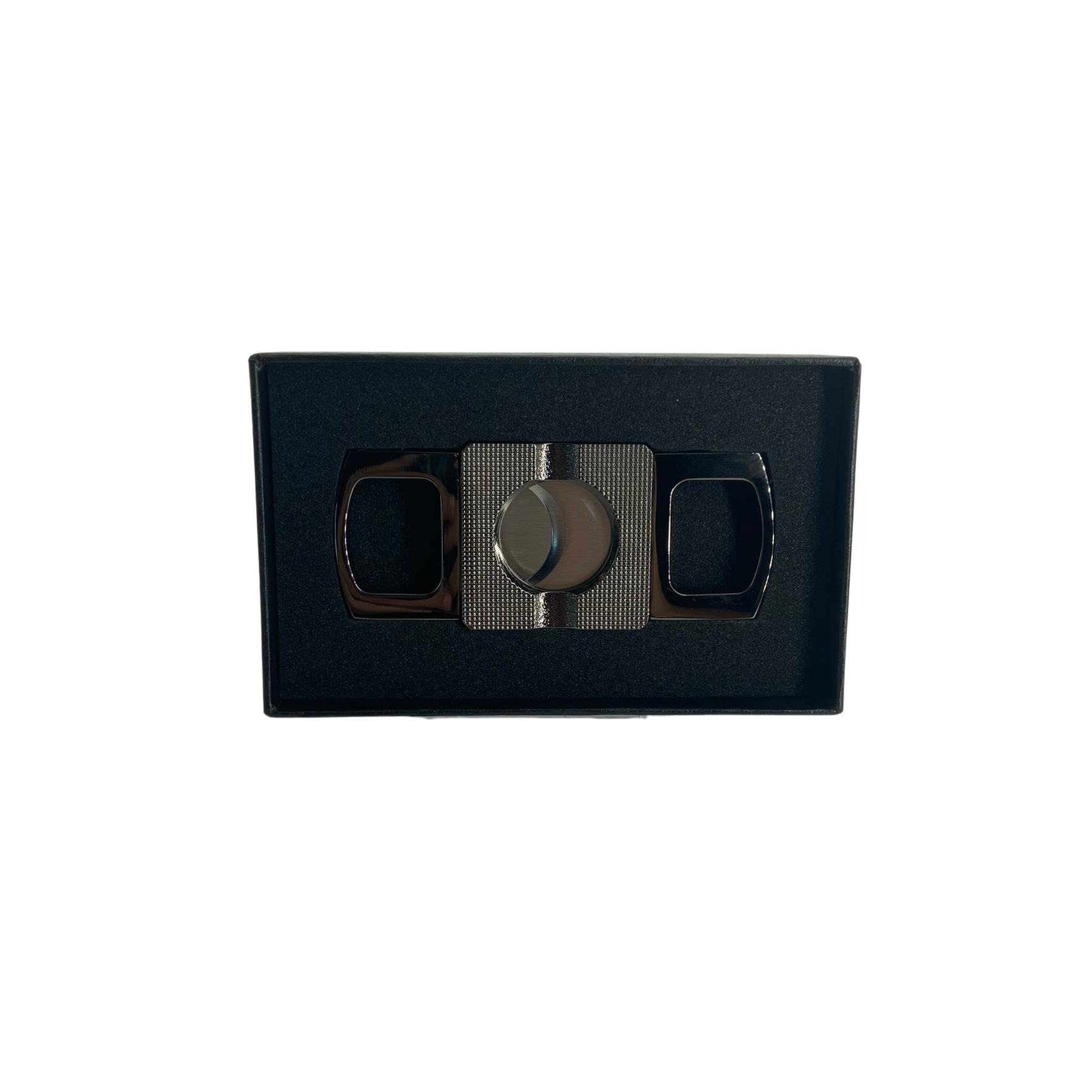 QNN Füme Gövdesi Desenli Köşeli Puro Kesici