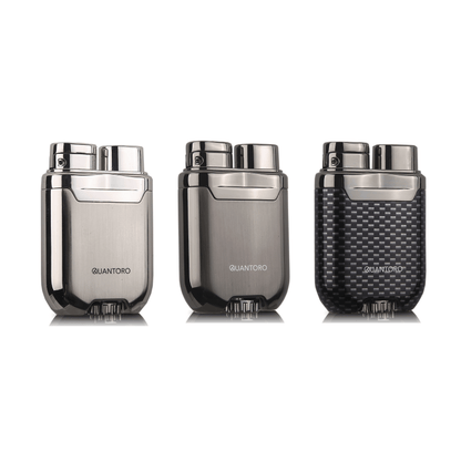 Quantoro MGM04-21 Carbon Silver Gunmetal Jet Çakmak 3'lü Paket