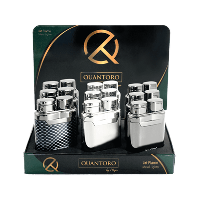 Quantoro MGM04-21 Carbon Silver Gunmetal Jet Çakmak 9'lu Stant