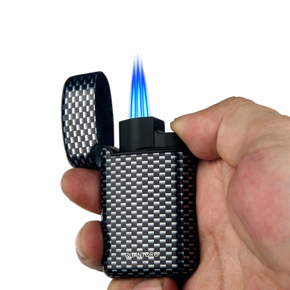 Quantoro MGM05-30 Delicili Üçlü Jet Alev Red Carbon Çakmak