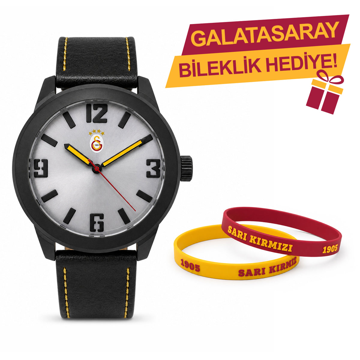 Galatasaray Lisanslı Kol Saati U21331 GS Bileklik Hediyeli