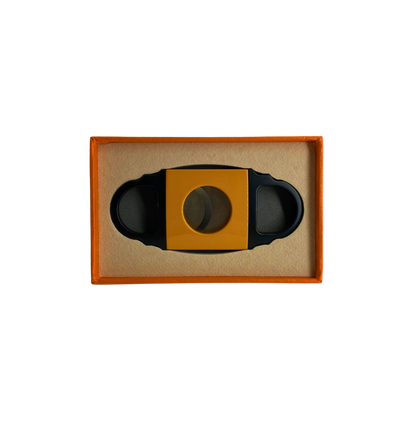 QNN Deri Kılıflı Sarı Puro Kesici