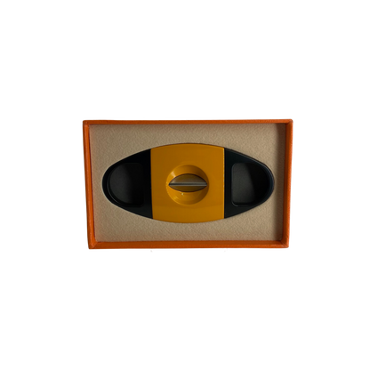 QNN Deri Kılıflı Sarı Puro Kesici